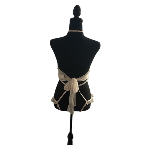 NWT Victoria's Secret Very Sexy Chiffon Rosette Open-Cup Crotchless Teddy - Picture 5 of 6